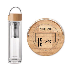 Sticla borosilicat perete dublu cu infuzor - Constantin Coffee 400ml